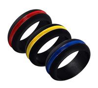 jojofuny 3pcs Silicone Couple Rings for Men, Classic Elegant Finger Rings, Virtually Scratch-proof, Super Hard, for Engagement and Anniversary, Adults Jewelry Set Random Color