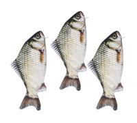 jojofuny 3pcs Simulation Fish Pencil Case Cute Animal Shaped Pencil Bag for Girls Unique Novelty Stationery Bag for School Office Supplies Realistic Fish Design