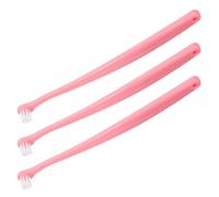 jojofuny 3pcs Soft Bristle Pet Toothbrush for Small Dogs Cats Kittens Puppies Round Head Long Handle for Oral Health Cleaning