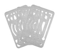 jojofuny 3pcs Stainless Steel Letter Shield Erasers Shield 3.5x2.5x0.1inch Add Textures Add Highlights Artwork Drawing Tools for Artists and Designers