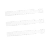 jojofuny 3pcs Transparent Straight Rulers with Magnifying Glasses Geometry Tools for Accurate Measurement for Art Model Building Office and School Use