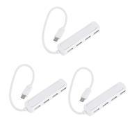 jojofuny 3pcs Type-c Hub Otg Type-c to Usb Converter Usb-c to Usb Hub for Laptop Desktop Type-c Converter for Multi-device Connection