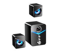 jojofuny 3pcs USB Computer Speakers with Bass Phase Compact Desktop Audio for Laptop Phone High Volume Stereo Sound User Friendly