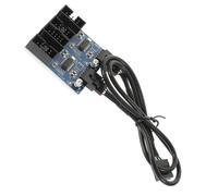 jojofuny 3pcs Usb Header Extension Splitter to Port Hub Adapter Multi Usb Plug for Laptop Motherboard Extension Cable