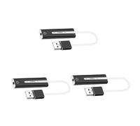 jojofuny 3pcs Usb Sound Card External Audio Interface for Laptop Microphone and Earphone Sound Port