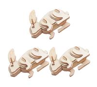 jojofuny 3pcs Wooden Rabbit Puzzle Kit DIY Animal Model for Adults Easy Assembly Rabbit Puzzle for Coloring Painting Fun Educational Activity