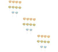 jojofuny 3sets Heart Shape Simulation Lollipop Lollipop Cutouts Craft Photo Props Kids Toy Diy Decor 10pcs*3