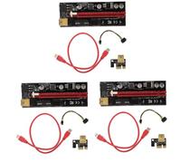jojofuny 3sets Pci-e to Extender Pci-e Mining Riser for Gpu Riser Adapter Compatible Mining Rig Setup
