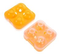 jojofuny 4 Count Plastic Refrigerator Egg Tray for Chicken and Duck Eggs Drop-resistant Fridge Storage Organiser for Kitchen and Farm Markets