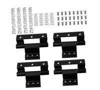 jojofuny 4 Pcs Black Aluminum Alloy Heavy-Duty Hinges for Windows and Cabinets with Automatic Closing Door Feature, Fashion Style Sturdy Hardware for Home Improvement