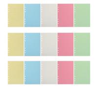 jojofuny 4 Sets A5 Loose Leaf Notebook Refill Paper with 6 Holes, Colorful Lined Planner Inserts for Personal Organizers and Journals, Small Notebook Refill for Office and School Use