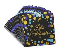 jojofuny 40 Pcs Printed Graduation Napkins Disposable Table Napkins for Grad Party Celebration, Gold Foil Accent, 2 Packs of 20 Sheets for Graduation Season