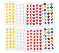 jojofuny 40 Sheets Reward Stickers with Foil Embossed Star Designs Colorful Paper Material Removable Stickers for Home School Classroom Rewards and Teacher Incentives