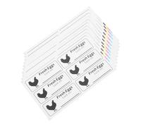 jojofuny 40 Sheets Self-Adhesive Egg Produce Labels for Farm Fresh Eggs Handwritten Date Stickers for Cartons Easy Peel-Off Information Tags to Promote Freshness and Quality
