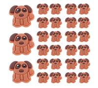 jojofuny 40pcs Cartoon Animal Pencil Topper Decorations Soft PVC Puppy Shaped Pencil Charms Clips Classroom Rewards Accessories for Students