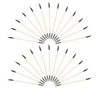 jojofuny 40Pcs Double-Ended Manicure Sanding Sticks Black and Gray Grits, Fine Detailing Nail Cuticle Pushers for Nail Art, Disposable Wooden Polishing Tools for Professional and Home Use