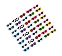 jojofuny 40pcs Mixed Color Mini Resin Flatback Sunglasses Charms for Diy Jewelry Scrapbooking Craft Accessories with Assorted Pink Red Blue Purple Yellow Green Black White