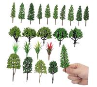 jojofuny 40pcs Mixed Miniature Trees for DIY Crafts Realistic Plastic Model Trees for Landscape Train Scenery Architecture and School Projects Simulation
