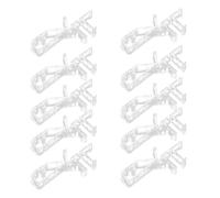 jojofuny 40pcs Plastic Curtain Clips with Hooks White Colour Convenient to Store and Solve Inconvenient Curtain Hanging for Home Window Treatment Accessories