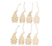 jojofuny 40pcs Unfinished Wood Gnome Hanging Ornaments DIY Craft Painting Pendants for Christmas Tree Decoration Wooden Graffiti Pendants for Festive Home Decor and Gift Making