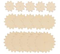 jojofuny 45pcs Unfinished Wooden Gears Natural Wood Slices for DIY Crafts Painting Mechanical Assembly Educational Projects Safe Non-Toxic Material for Creativity