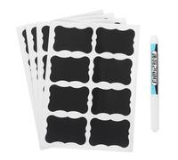 jojofuny 48pcs Label Sticker Reusable Kitchen Pantry Spice Jar Labels Chalkboard Stickers for Food Containers