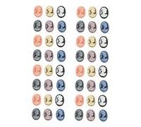 jojofuny 48pcs Resin Lady Head Cameo Diy Headdress Decors Decoration Accessories for Craft Resin Wig Accessories