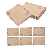 jojofuny 48pcs Vintage Airmail Stationery Set with Aged Writing Papers and Kraft Envelopes for Wedding Invitations Party Correspondence Christmas Cards and Business Letters