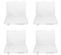 jojofuny 4pcs A5 Plastic Storage Boxes Portable Document Holder Multi-Purpose File Organizer with Large Capacity for Protecting Photos and Magazines at Home Or School