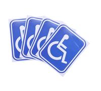 jojofuny 4pcs Adhesive Disabled Wheelchair Sign Stickers Self-adhesive Decals for Car Window Public Restroom Elevator Accessible Display Flexible and Disability Symbol Labels