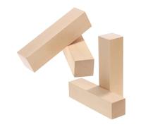 jojofuny 4pcs Basswood Craft Blocks Unfinished Blocks for DIY Woodcarving Whittling Educational Art Projects for Beginners and Creative Crafts