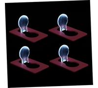jojofuny 4pcs Card Shaped LED Night Lights for Bags Portable Mini Purse Lamps with Bright Practical Illumination Lightweight Abs Material Compact Wallet Insertable Emergency Use