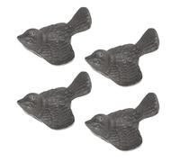 jojofuny 4pcs Cast Iron Bird Cooking Tool for Natural Food Grade Reusable Animal Shape Safe Vegan for Athletes and Daily Nutrition