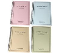 jojofuny 4Pcs Coil Notepad Portable Multi Function Wirebound Notebooks for Students and Office Writing Lightweight Candy Color Notebooks for Planning Sketching and Creative Work