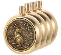 jojofuny 4pcs Copper Year Rabbit Charms Antique Pendants for Jewelry Making DIY Crafts Keychain Accessories Vintage Zodiac Animal Figures