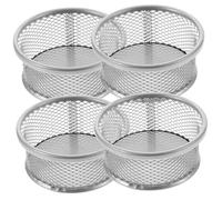 jojofuny 4Pcs Desk Organiser Containers for Paper Clips and Small Items Compact Desktop Storage Buckets for Office Home Students Teachers Easy to Clean and Portable