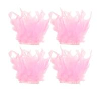 jojofuny 4pcs Detachable Organza Feathered Sleeve For Nail Art Display Romantic Fake For Photography Props Manicure Showcase Nail Salons And Creative Projects