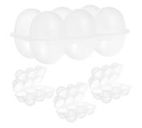 jojofuny 4pcs Egg Storage Box Plastic Lid for Refrigerator and Outdoor Camping Fresh Egg Holder Container