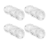 jojofuny 4pcs Faucet Index Button Set for Hot and Cold Water Tap Knob Inserts, Bathroom and Kitchen Shower Valve Handle Caps, Temperature Indicator Replacement Accessories