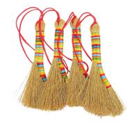 jojofuny 4pcs Fish Spawning Mop Floating Safe Hideout for Fish Aquarium | Artificial Breeding Grass, Khaki Gold and Silver Rope, Gentle Spawn Area, Ornamental Fish and Tank Use