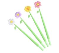 jojofuny 4Pcs Floral Gel Pens for School Supplies Comfortable Grip Note Taking Pens for Students Teachers Creative Design for Office Home Use Random Color