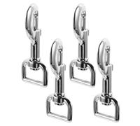 jojofuny 4pcs Heavy Duty Metal Snap Hooks for Pet Collar and Leash, Zinc Alloy Quick Release Swivel Snap Clips, Universal Compatibility for Extended Outdoor Use and Reliable Dog Walking