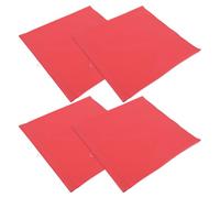 jojofuny 4pcs High Visibility Safety Flags Pedestrian Crossing Flags with Pvc Weather Proof Reflective Material for Temporary Warning Road Safety Use on Trailers and Boats 18x18'