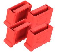 jojofuny 4Pcs Ladder Foot Covers Rubber Non Slip Ladder Feet Pads Replacement Foot Caps with Deep Ridged Grip for Home and DIY Protection 3.3 X 2.2 X 1.3 Inch