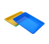 jojofuny 4pcs Large Plastic Organizing Trays for Preschool Storage PP Material Easy Clean Serving and Trays for Art Crafts Stationery Sorting Home and Classroom Use
