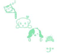 jojofuny 4pcs Luminous Switch Stickers for Bedroom and Room, Easy to Apply and Remove PVC Wall Decals, Green Glow in The Dark Wall Art Decoration