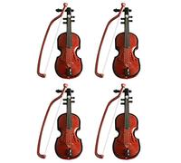 jojofuny 4pcs Mini Violin Desktop Instrument Music for Boys and Girls Xmas Violin Models Random Style