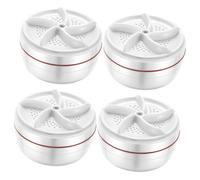 jojofuny 4pcs Mini Washing Machine Low Noise Portable Washer for Underwear Small Laundry Machine Turbo USB Charging