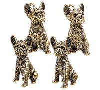jojofuny 4pcs Multi Use Puppy Charms for Jewelry Making Dog Pendants Small Khaki Color DIY Necklace Earrings Craft Accessories