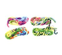 jojofuny 4Pcs Parrot Swing with Colorful Cotton Rope, Hamster Climbing Stand Rod and Bird Hammock, Small Pet Adventure Hanging Plaything for Cage Accessories Random Color Random Color